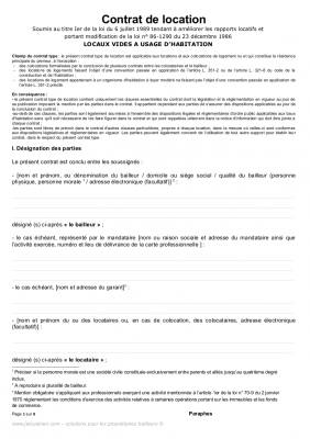 Modele De Contrat De Location Appartement Vide Modele De Contrat De Location Appartement Vide