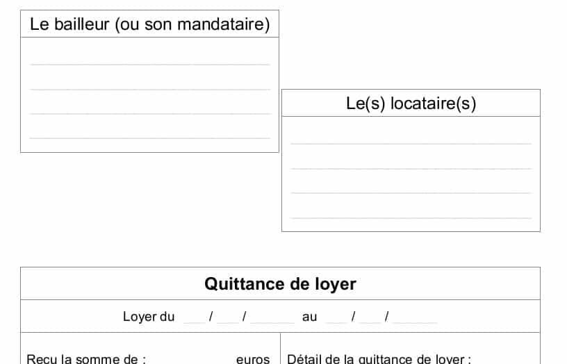 Quittance de loyer : modèle de quittance - Modèle gratuit de lettre