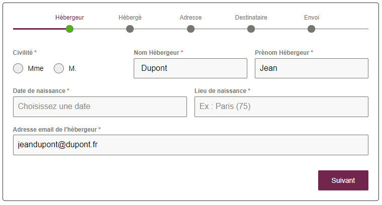  attestation d4hebergement