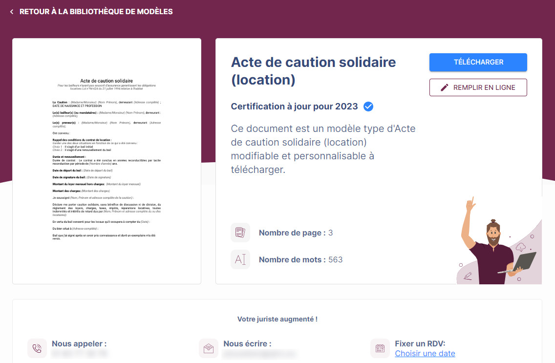 Documents validés par des juristes