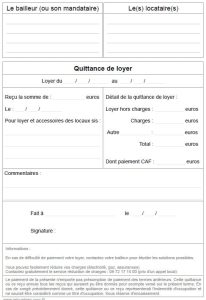 Quittance de loyer PDF